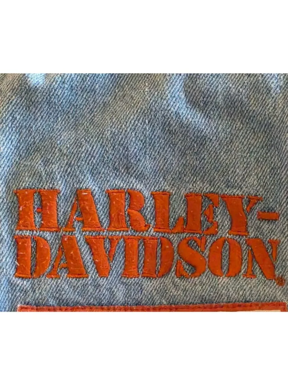 Vtg Harley Davidson Baby Denim Coveralls Jumpsuit